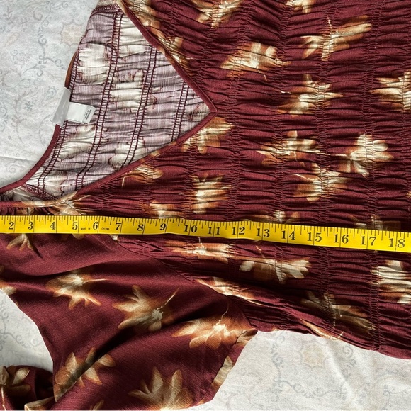 Ava & Viv Red Long Sleeve V-Neck Sundress - Picture 5 of 13